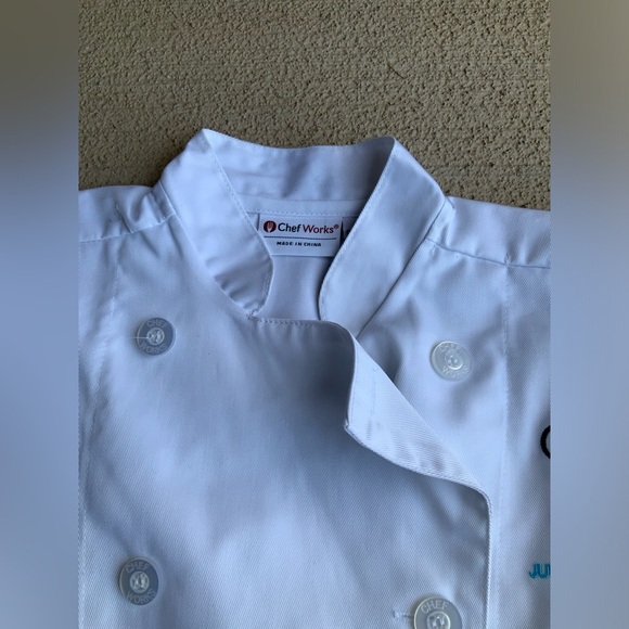 CHEF WORKS Children’s Youth Junior Sous Chef Coat White Size Small Age 4-6 Cute! - Picture 5 of 15